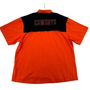 Oklahoma State Cowboys XXL Antigua Button Up Shirt  Short Sleeve Orange Football